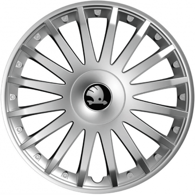 KRYTY KOLIES PRE ŠKODA 15" CRYSTAL silver 4ks
